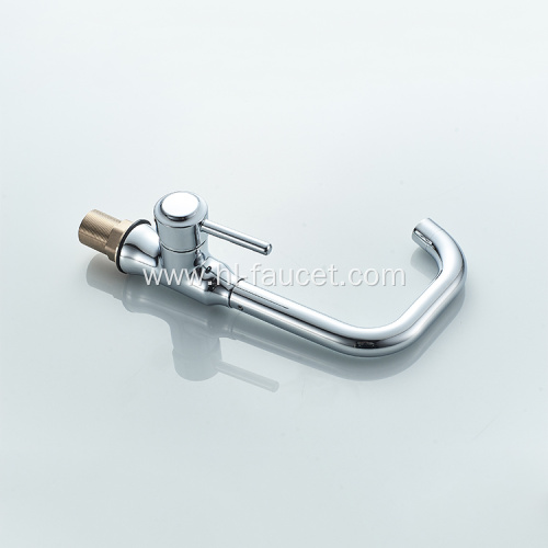 Brass chrome finish long neck kitchen mixer faucet